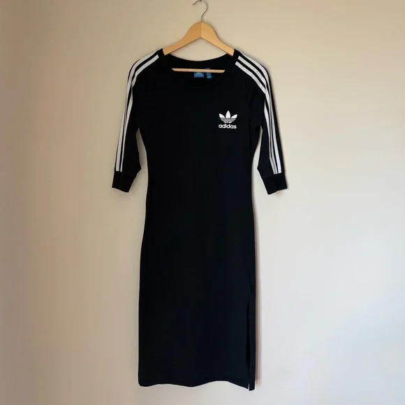 adidas Originals 3-Stripes Midi Dress - Picture 3 of 10